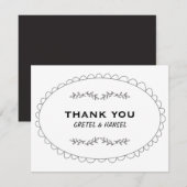 落書きフレームは感謝していしています サンキューカード (正面/裏面)