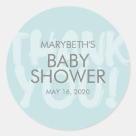 落書きブルーベビーシャワーお気に入りシール ラウンドシール