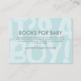 落書きブルーベビーシャワー予約のリクエストをもたらす エンクロージャーカード