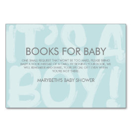 落書きブルーベビーシャワー予約のリクエストをもたらす テーブルナンバー