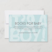 落書きブルーベビーシャワー予約のリクエストをもたらす 招待状 (正面)