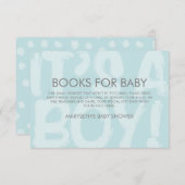 落書きブルーベビーシャワー予約のリクエストをもたらす 招待状 (正面/裏面)