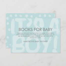 落書きブルーベビーシャワー予約のリクエストをもたらす 招待状