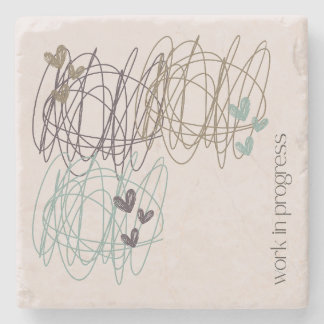 落書きマウスパッド – 進行中の作業 ストーンコースター