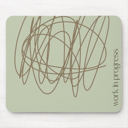 落書きマウスパッド – 進行中の作業 マウスパッド (正面)