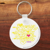 落書きマゼンタ/イエロー キーホルダー (正面)