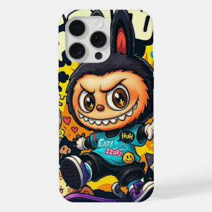 落書きモンスターキャラクタースケートボードlabubu iPhone 15 pro maxケース