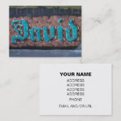 落書きラベル:デビッド 名刺 (正面/裏面)