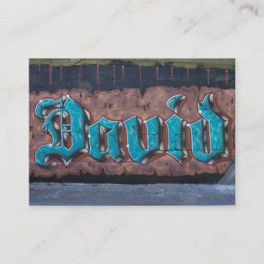 落書きラベル:デビッド 名刺 (正面)