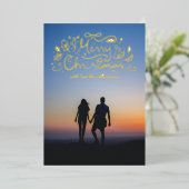 落書きリボン　メリークリスマス　フェスティブフォト 箔シーズンカード (立ち正面)