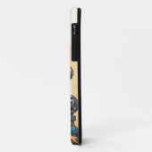 落書きロボットブルー金ゴールド未来的ヴィンテージ Case-Mate iPhoneケース (裏面/左)