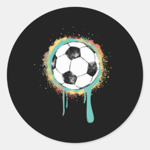 落書き付きサッカーボ絵を描ール ラウンドシール