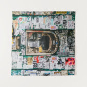 落書き付きATM機 タペストリー (正面(横))