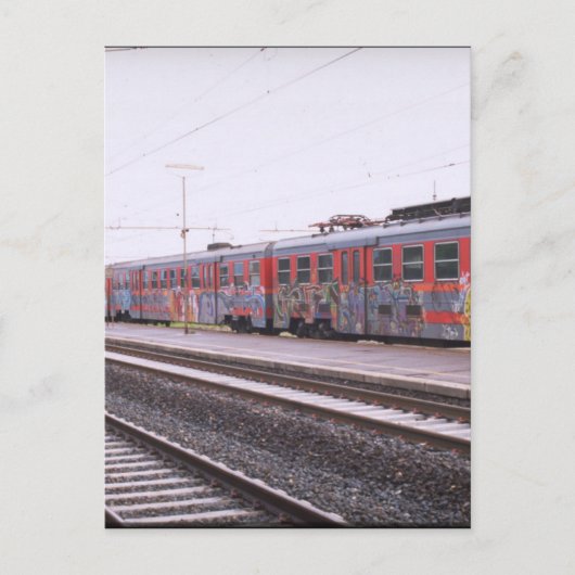 落書き列車 ポストカード (正面)