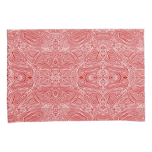 落書き印刷(赤) 枕カバー (正面右)