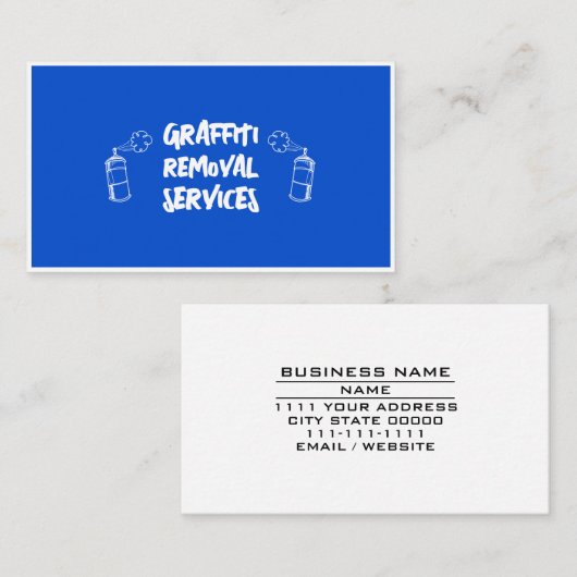 落書き取りサービスの保守絵を描クリーン 名刺 (正面/裏面)
