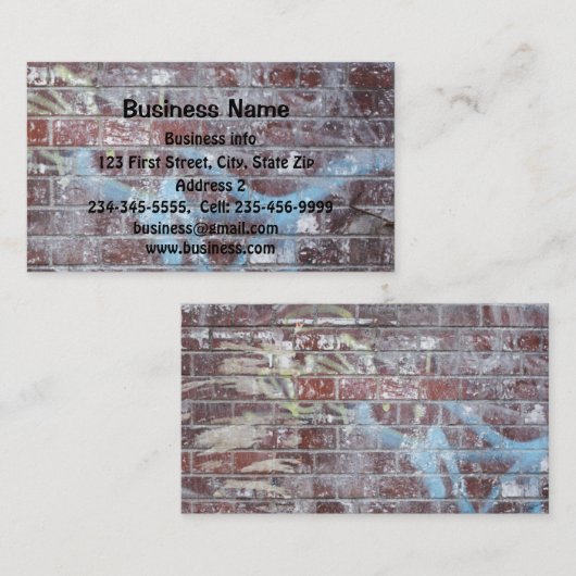 落書き取りサービスの圧力洗浄 名刺 (正面/裏面)