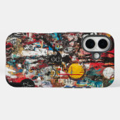 落書き周波数電話ケース Case-Mate iPhoneケース (裏面 (横))