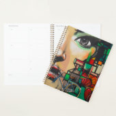 落書き壁の自転車 プランナー手帳 (ディスプレー)