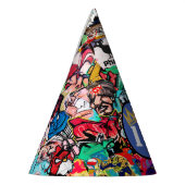 落書き壁コラージュ パーティーハット (左)