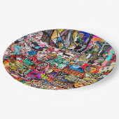 落書き壁コラージュ ペーパープレート (アングル)