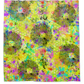 落書き夏 シャワーカーテン (正面)