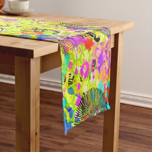 落書き夏 ショートテーブルランナー (インサイチュ)