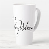 落書き女性ラテマグカップ カフェラテマグ (右アングル)