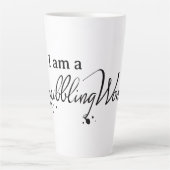 落書き女性ラテマグカップ カフェラテマグ (正面)