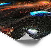 落書き宇宙飛行士 ポスター (角)