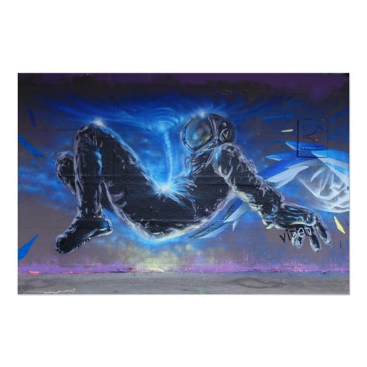 落書き宇宙飛行士 ポスター (正面)