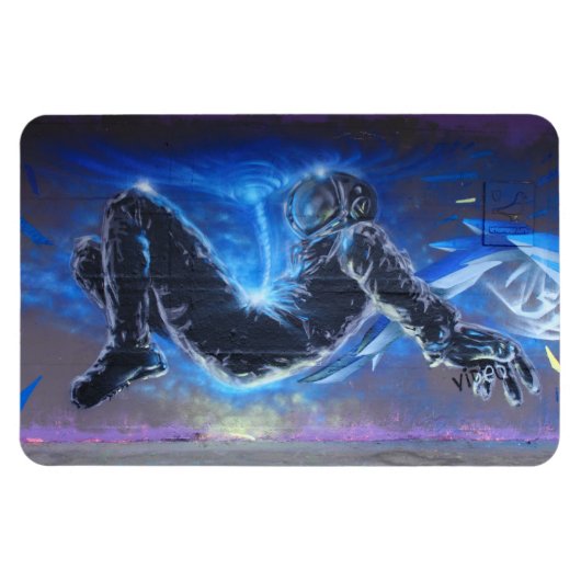 落書き宇宙飛行士 マグネット (横)