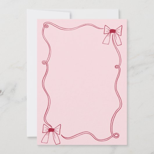 落書き弓の市場のブライダルシャワー 招待状 (裏面)