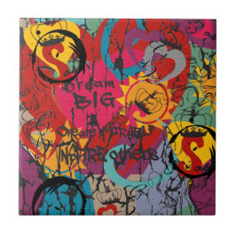 落書き愛 タイル