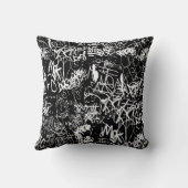 落書き抽象芸術コラージュプリントパターン クッション (裏面)