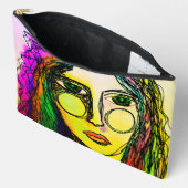 落書き抽象芸術デジ絵画タル アクセサリーポーチ (見開き)