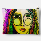 落書き抽象芸術デジ絵画タル アクセサリーポーチ (裏面)