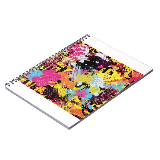 落書き明るく継ぎ目サイケデリックのない模様 ノートブック (左側)