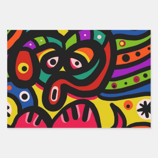 落書き水曜日 ラッピングペーパーシート (正面)