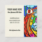 落書き漫画の虹の気象惑星ドール スクエア名刺 (裏面)