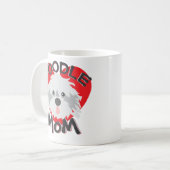 落書き犬のお母さんのコーヒー・マグのLabradoodleのおもしろいなギフト コーヒーマグカップ (正面左)
