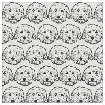 落書き犬の生地- Goldendoodle、Labradoodle、