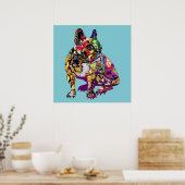 落書き犬 ポスター (キッチン)