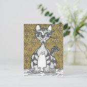 落書き猫4 ポストカード (スタンド正面)