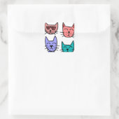 落書き猫 スクエアシール (バッグ)