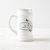 落書き猫 ビールジョッキ (左)