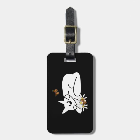 落書き猫 ラゲッジタグ (正面縦)