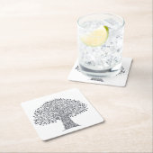 落書き生命の樹 スクエアペーパーコースター (インサイチュ)