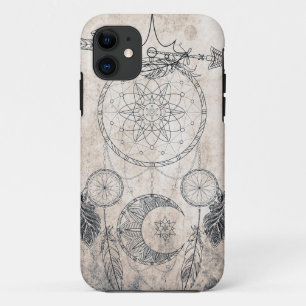 落書き矢マンダラ月夢の鳥の羽 iPhone 11 ケース
