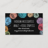 落書き糸編み物のクロシェの名刺 名刺 (裏面)